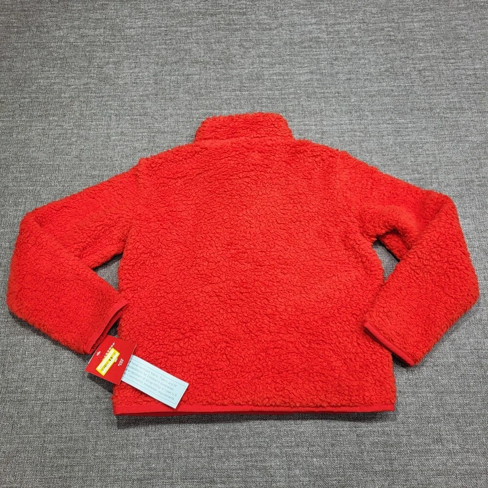 Wondershop Kids Faux Shearling Half Zip-Up Pajama Pullover Medium Size 8 Red